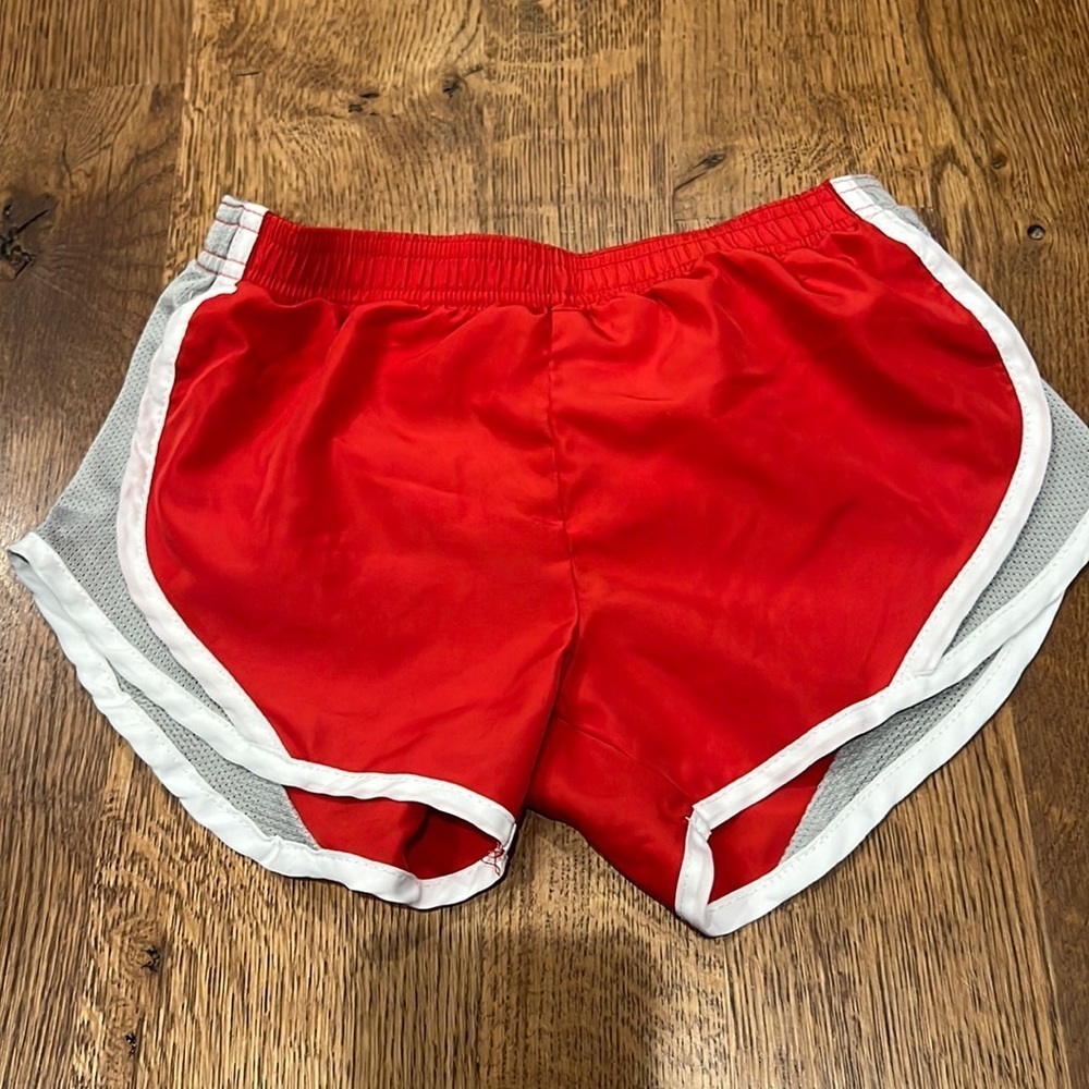 Soffe Girl’s Red and Grey Shorts Size Small